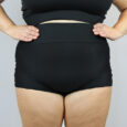 Matte Black High Waisted Cheeky Shorts – Plus Size