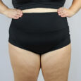 Matte Black High Waisted BRAZIL Scrunchie Bum Shorts – Plus Size