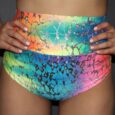 Kaleidoscope SUPER High Waisted BRAZIL Scrunchie Bum Shorts