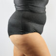 Dark Grey Marle High Waisted BRAZIL Scrunchie Bum Shorts – Plus Size
