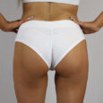 Matte White BRAZIL Fit Scrunchie Bum Shorts