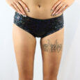 Black Shattered Naughty Fit Shorts