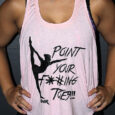Point your F#*king toes BABY PINK Twist Back Tank
